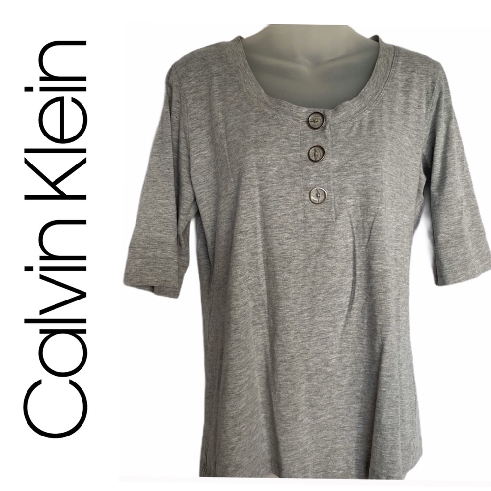 Calvin Klein Gray Top - Size Medium